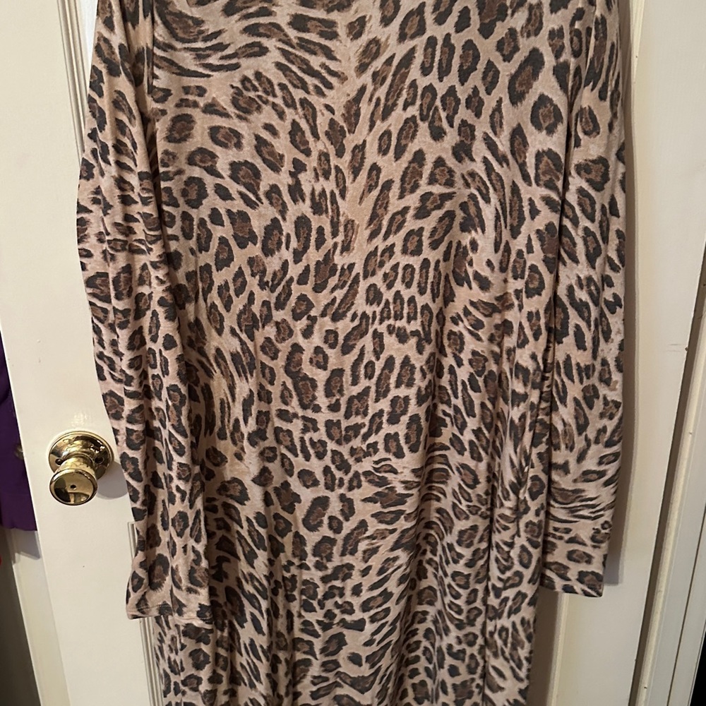 White Birch Leopard Print Duster